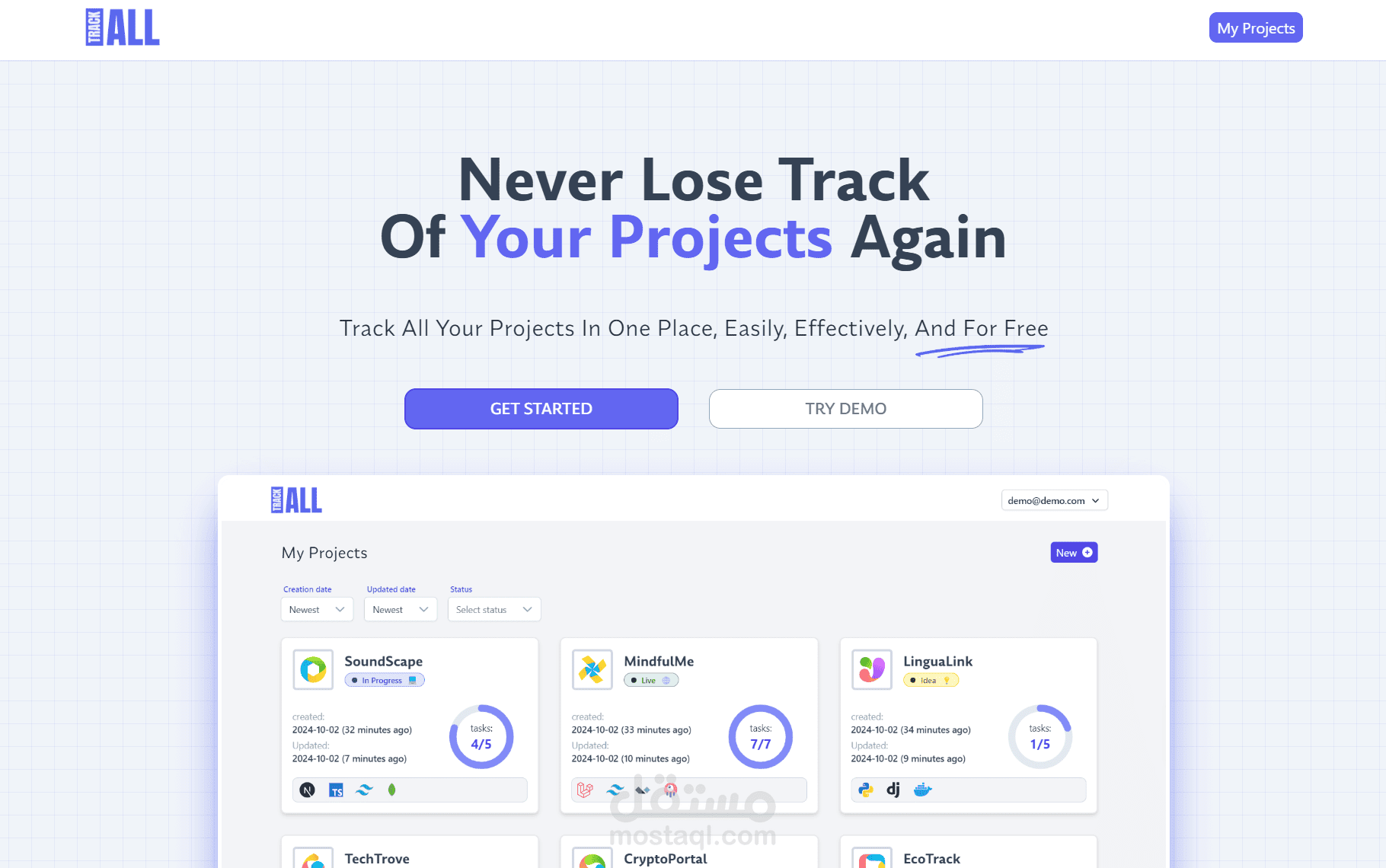 تطبيق لإدارة المشاريع | Nuxt.js, Supabase