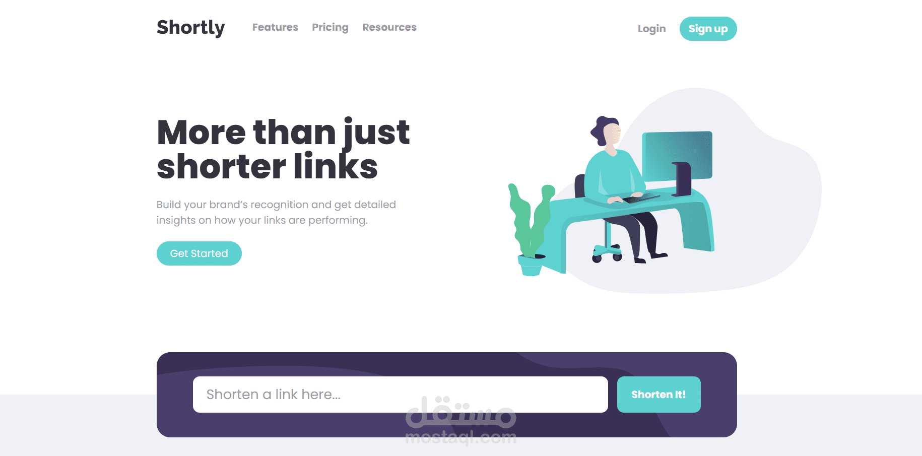 تطبيق ويب لتقصير الروابط | React.js