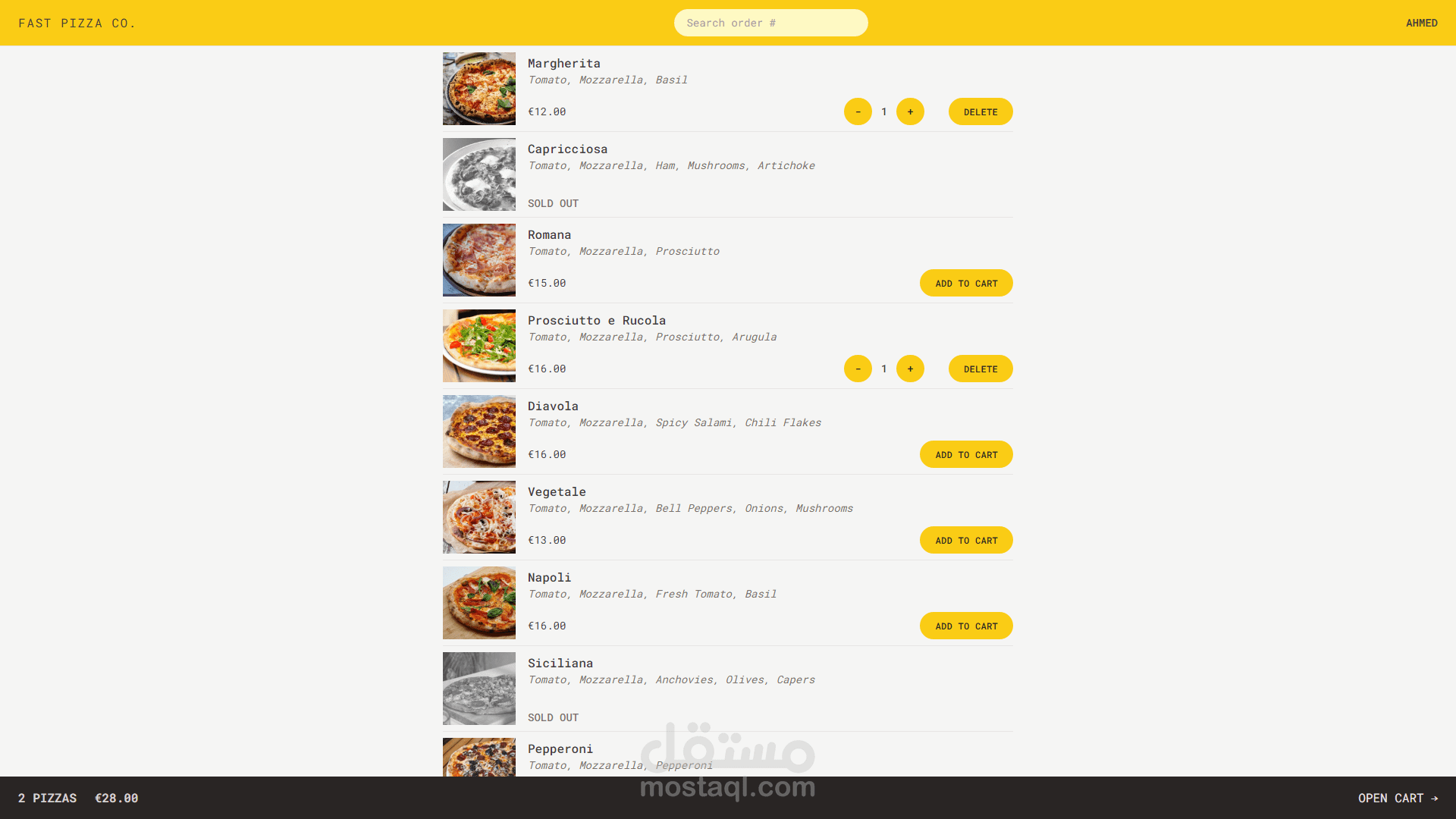 Fast pizza || Delivery App