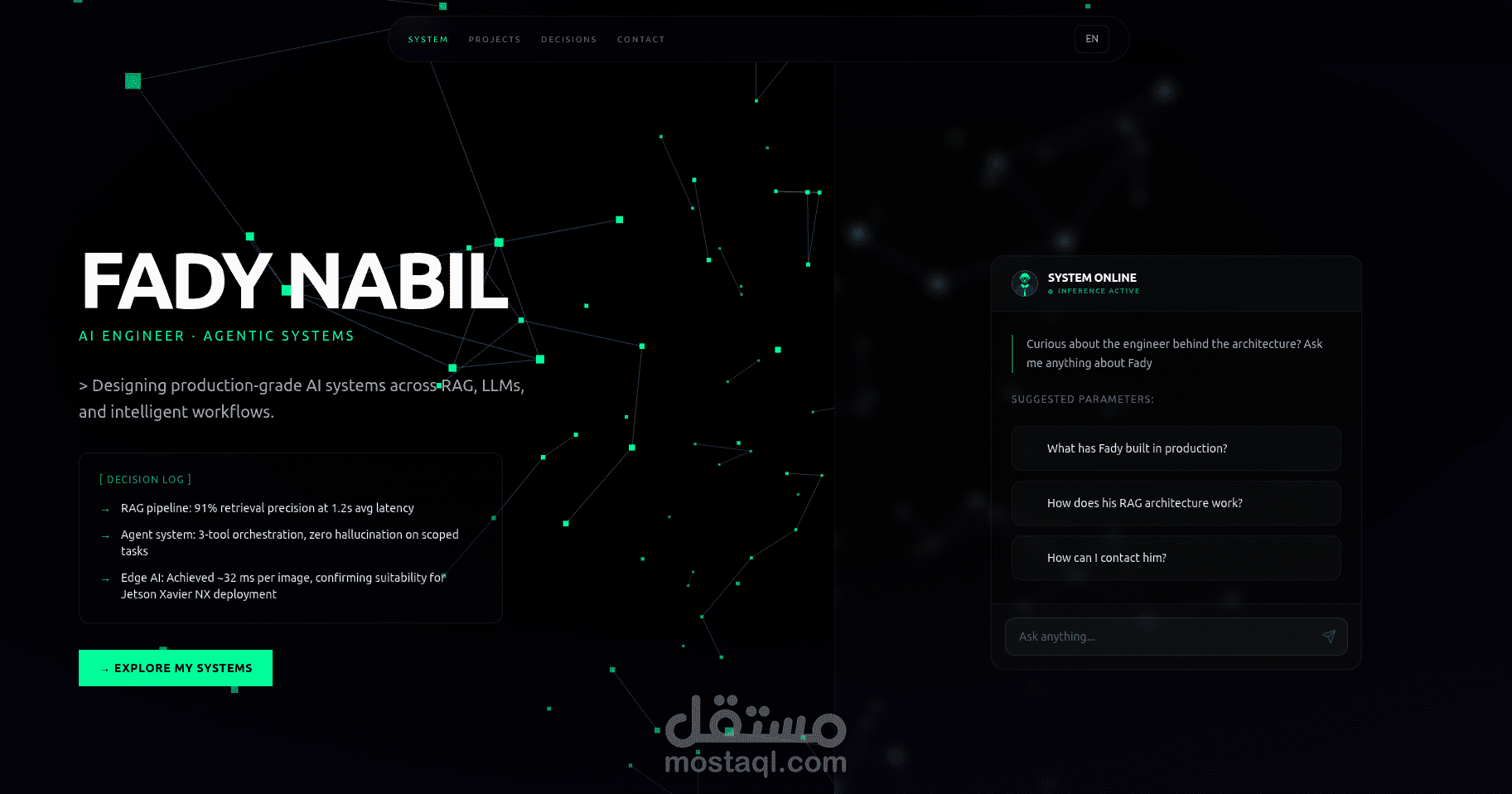 نظام ذكاء اصطناعي متكامل للدردشة مع السير الذاتية والمستندات بدقة عالية (RAG System)