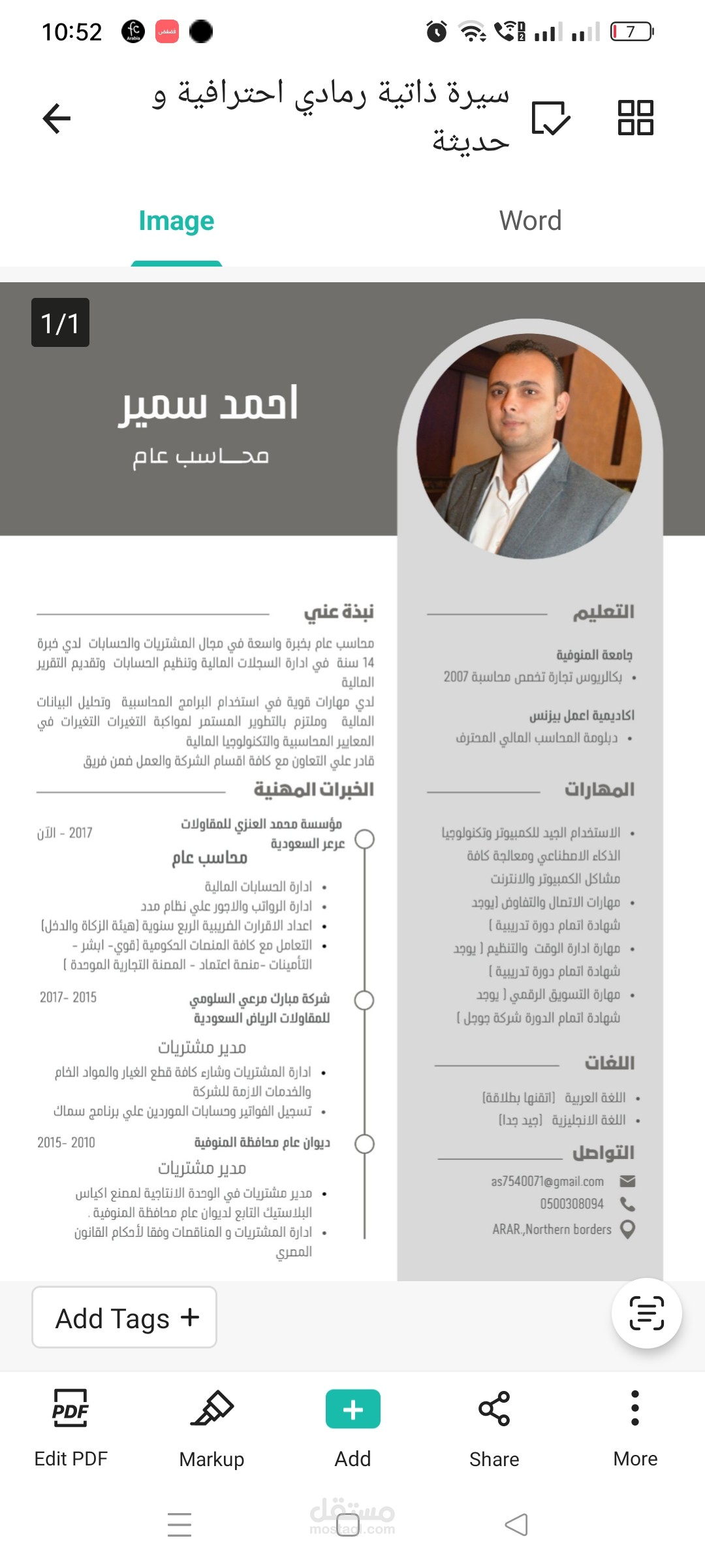 سيرة ذاتية احترافية