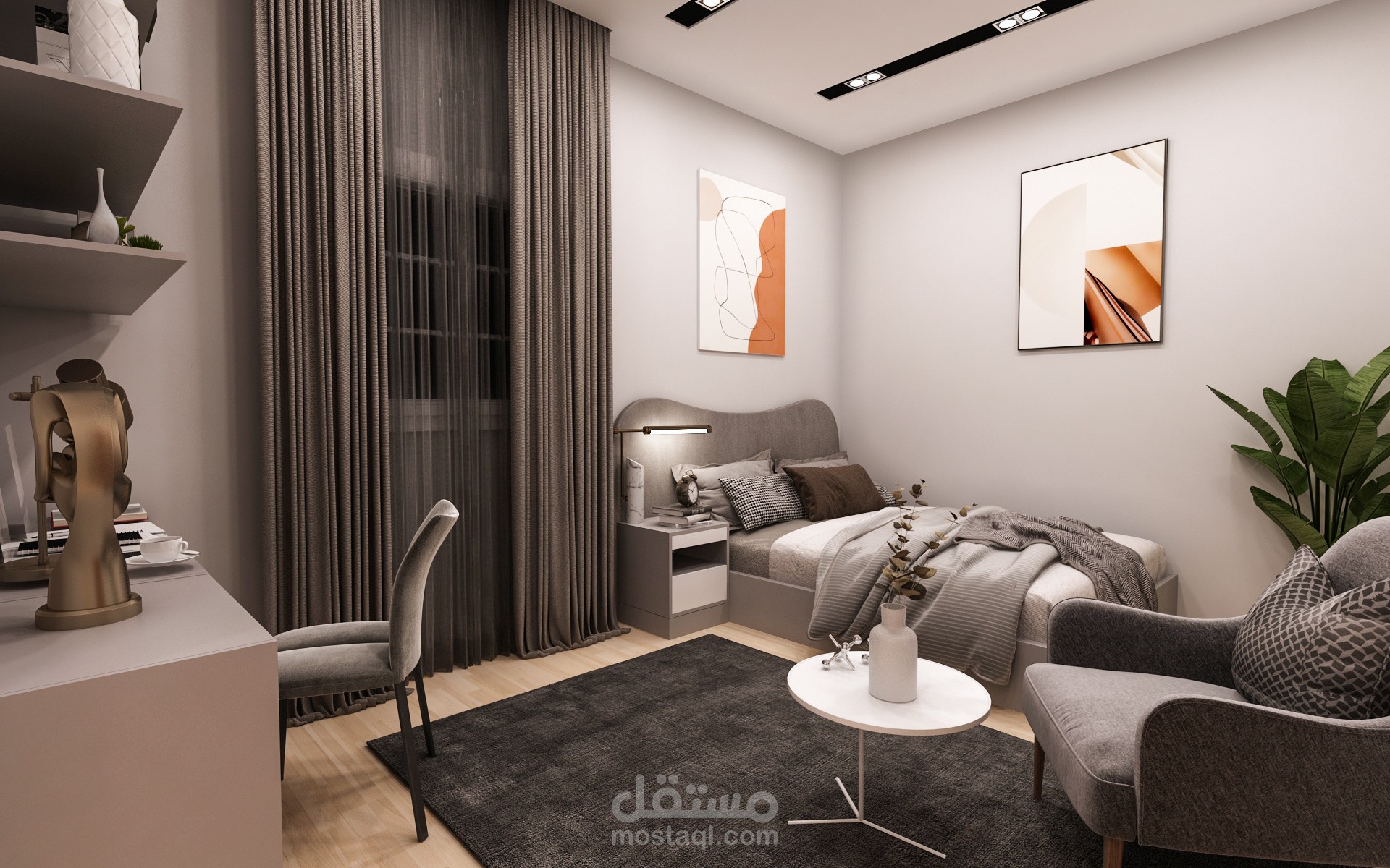 غرفة نوم فندقية