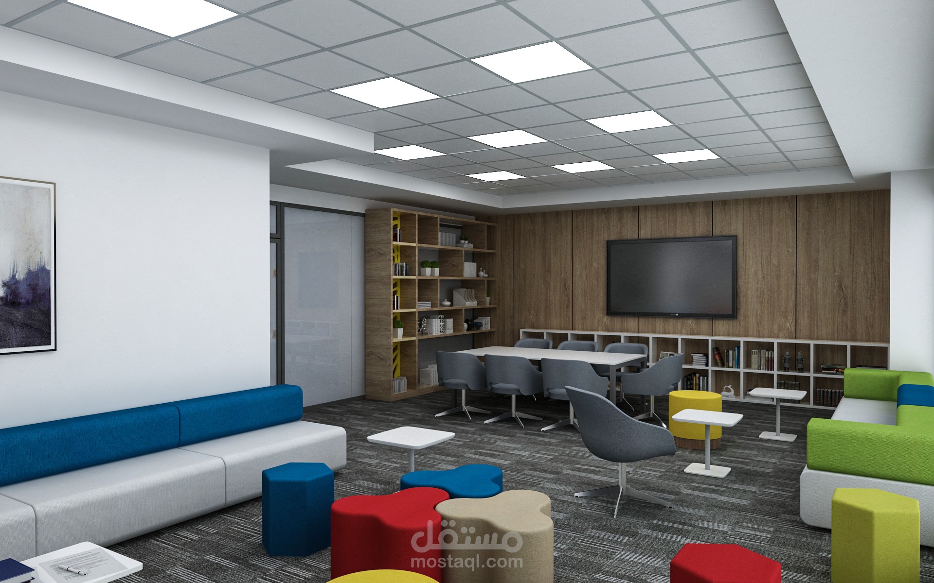 مكتبة صغيره بشركة