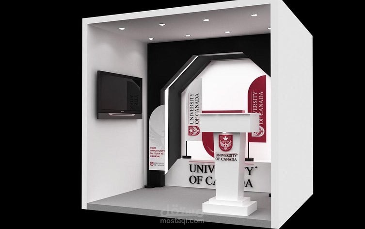 Booth صغير للجامعه الكندية بالقاهره