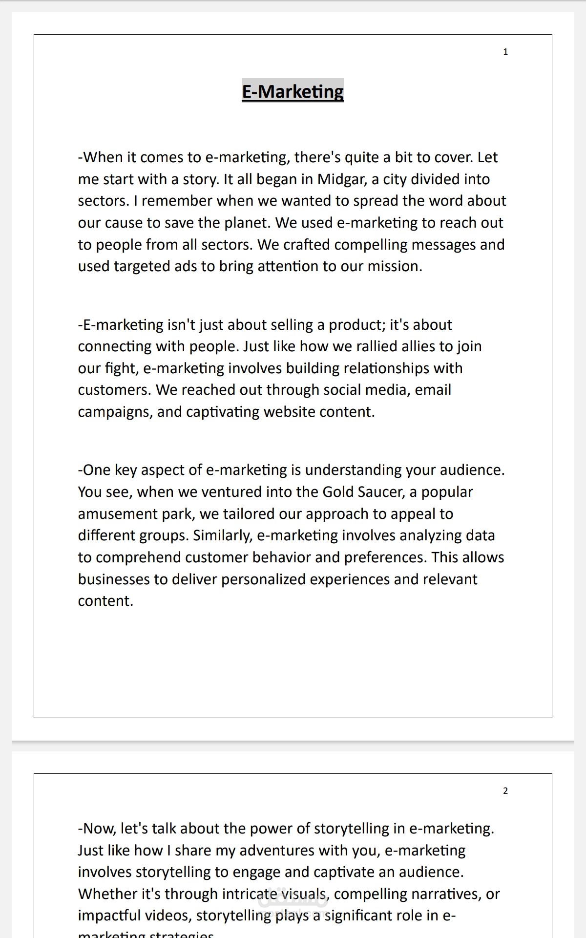 E-Marketing