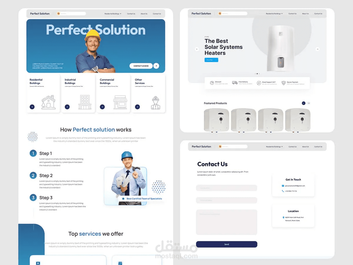 Perfect solution web UI design