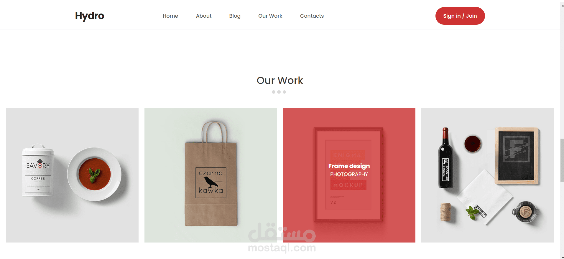template landing page