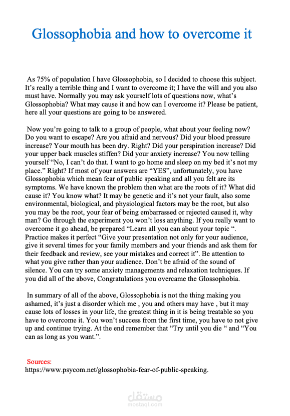 Glossophobia and how to overcome it