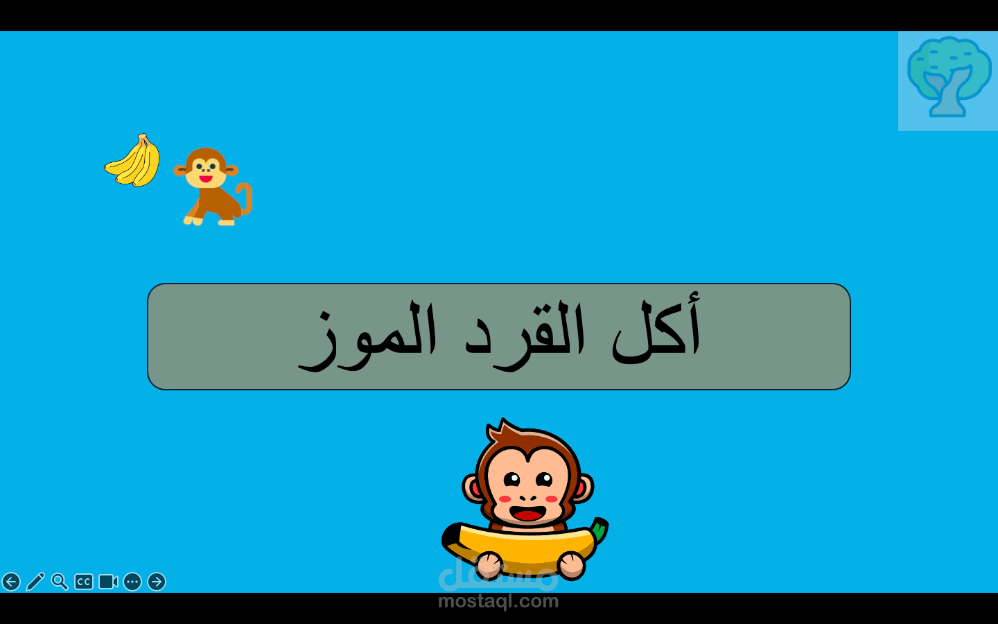 تصميم باوربوينت لتدريب اطفال علي القراءة