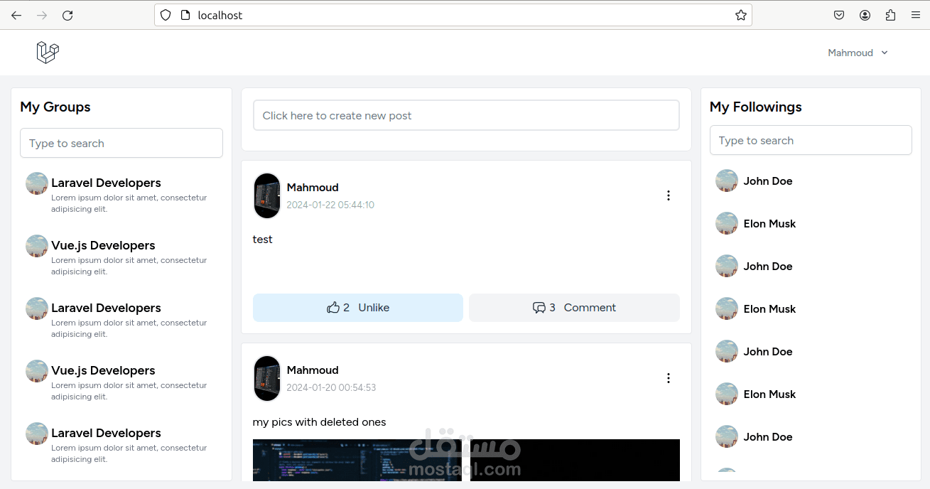 Social Media Website