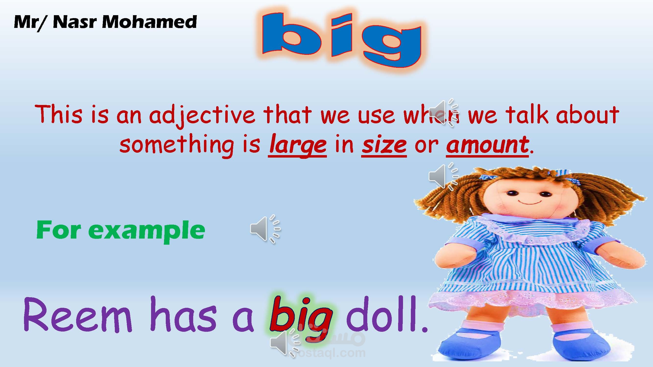 Presentation for vocabulary