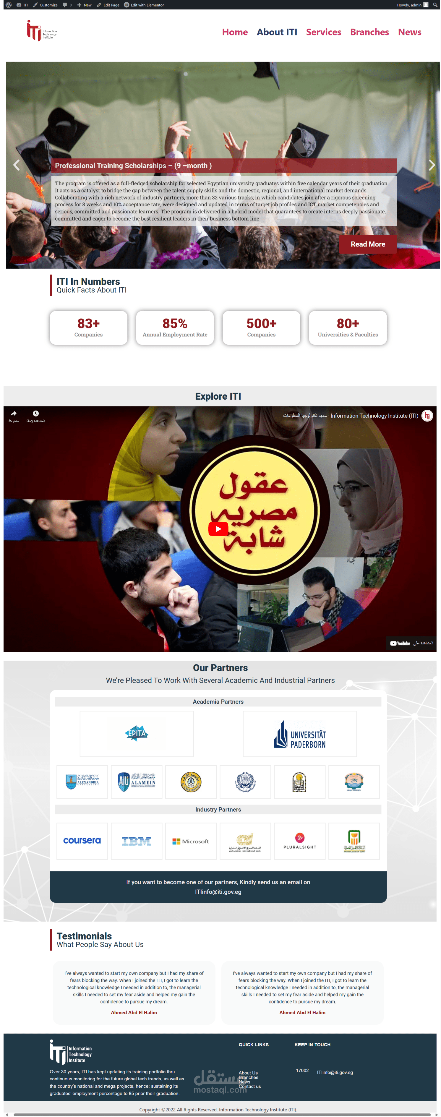 صفحة هبوط ب استخدام الووردبريس(elementor)