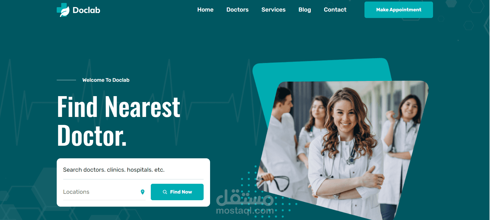تنفيذ موقع الكترونى خاص بتقديم الخدمات الطبية والتواصل مع الاطباء