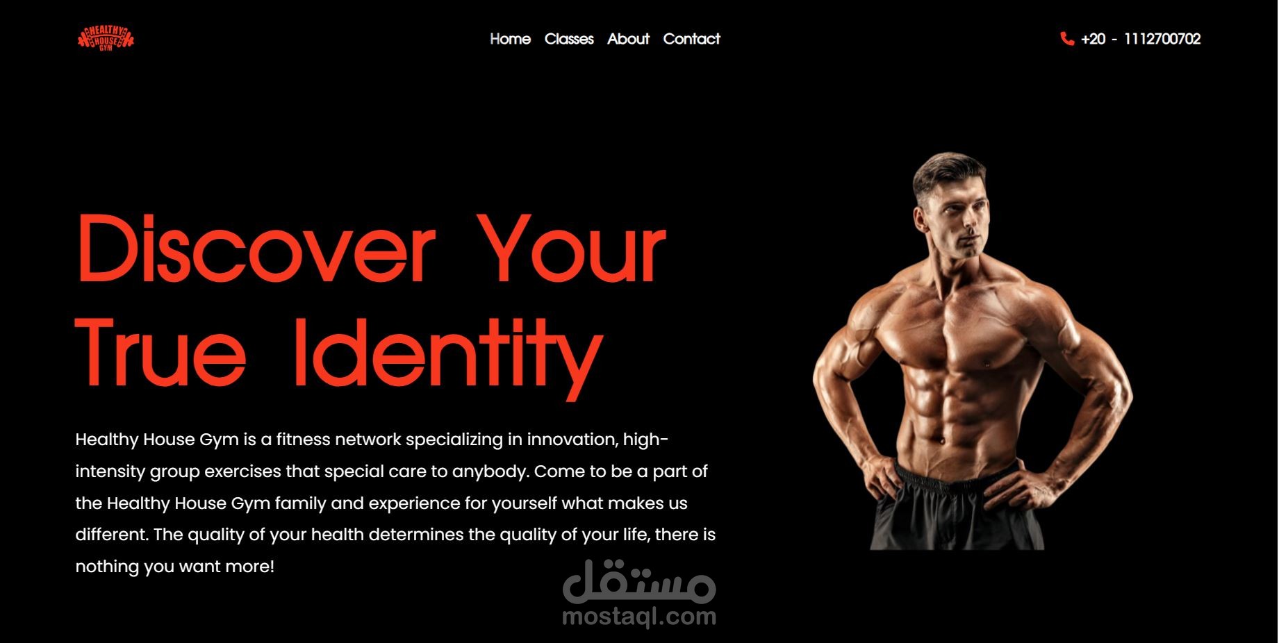Landing Page for Health-House-Gym