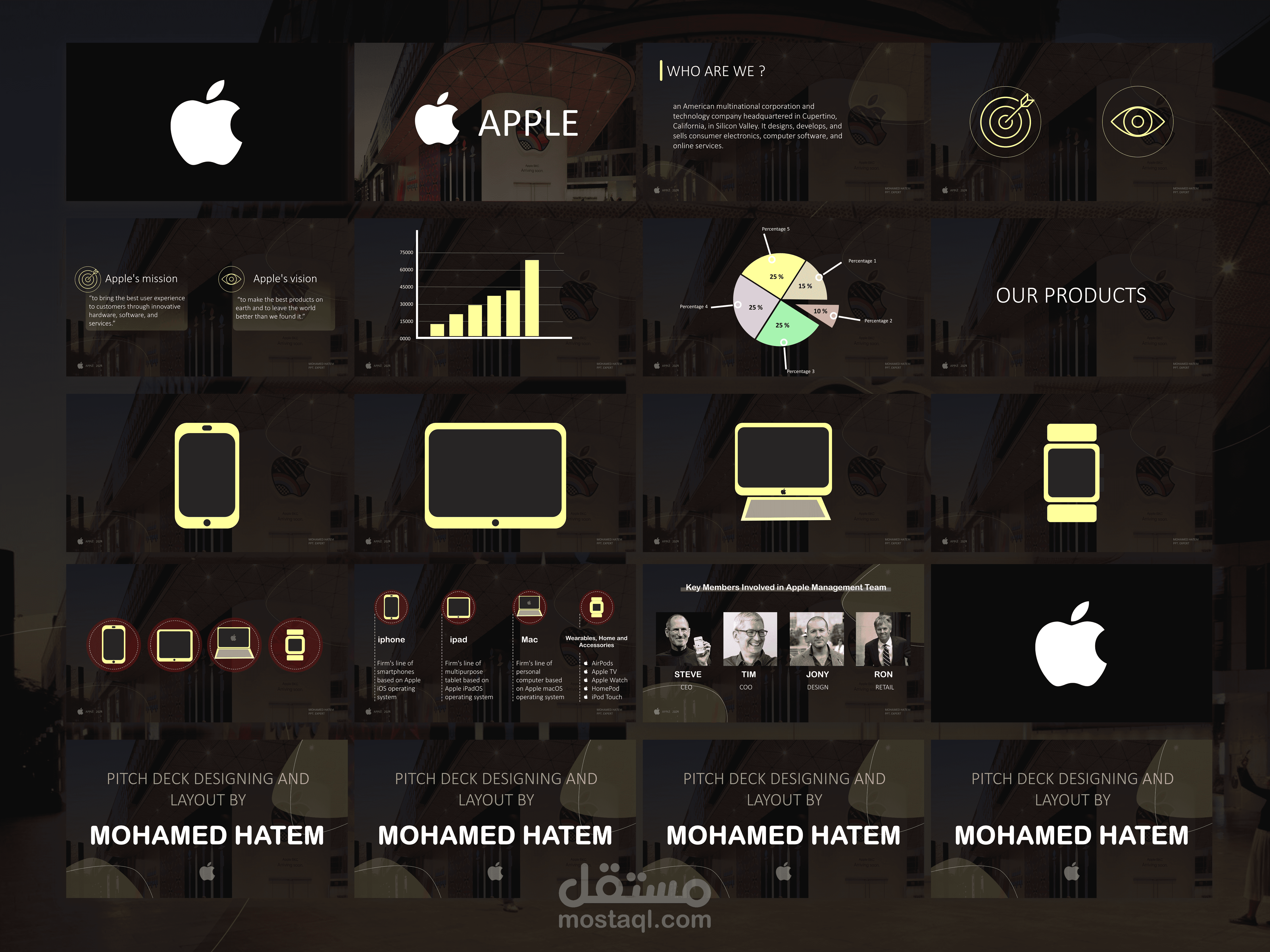 APPLE modern startup pitch deck