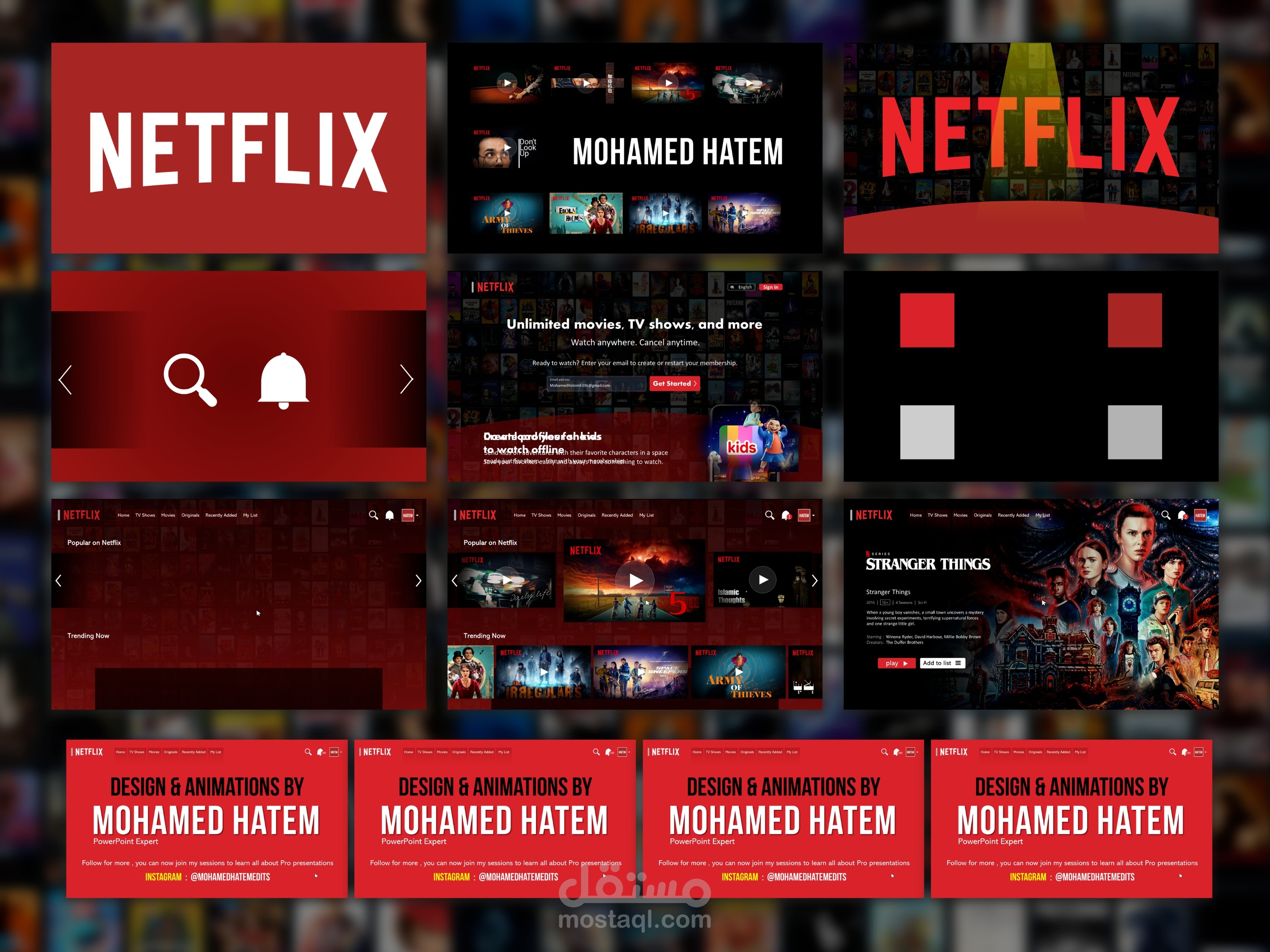 Netflix modern promo by PowerPoint