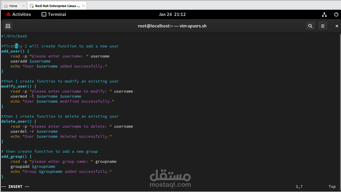 Bash User & Group Management Script: Admin Operations