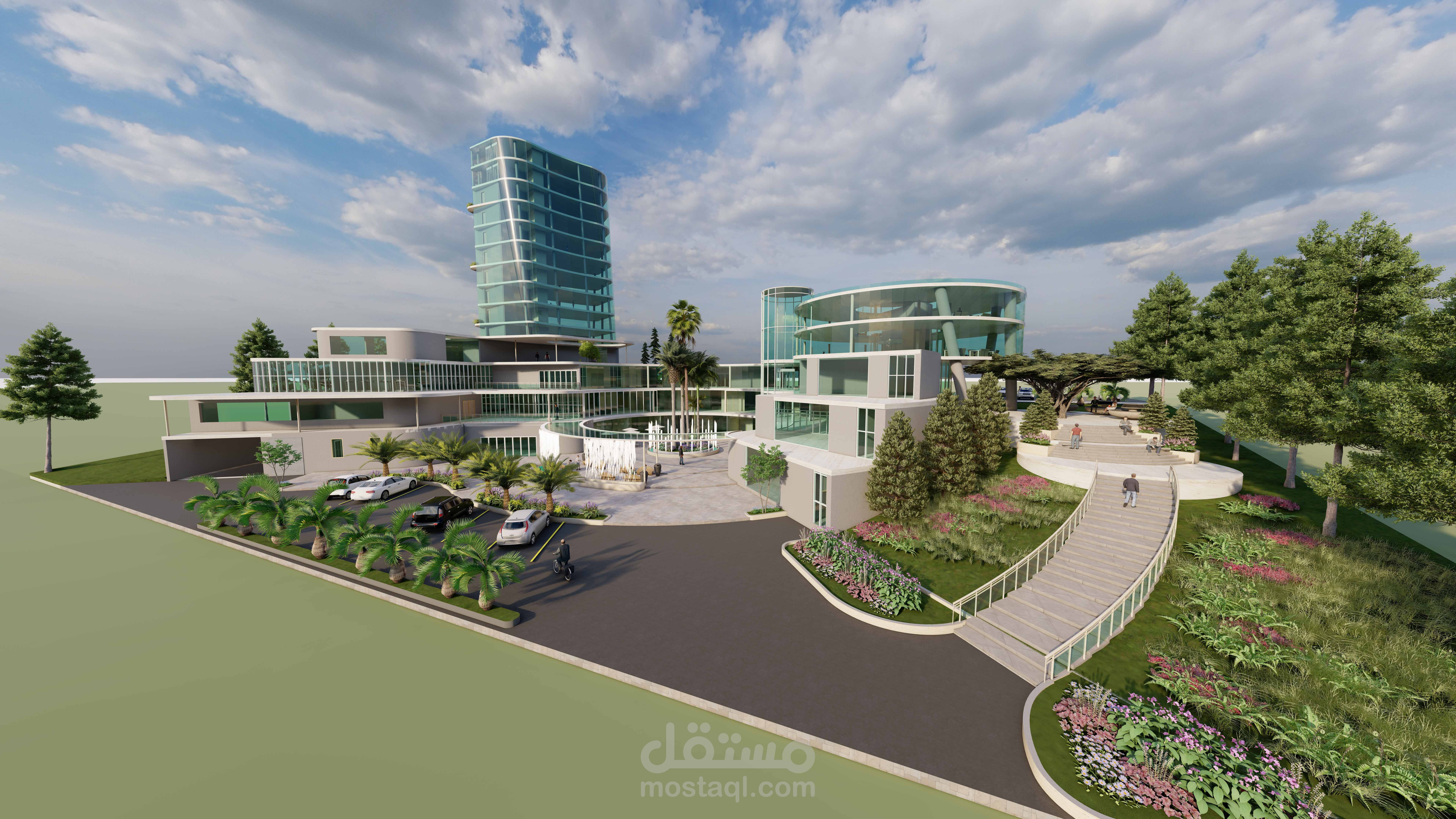 تصميم مجمع تجاري استثماري