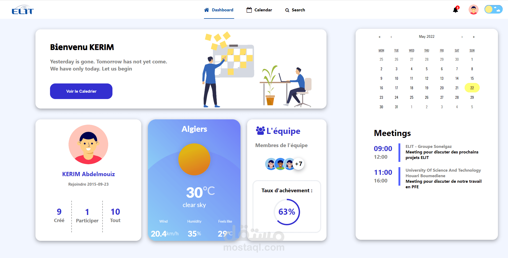 ELIT Shared Calendar