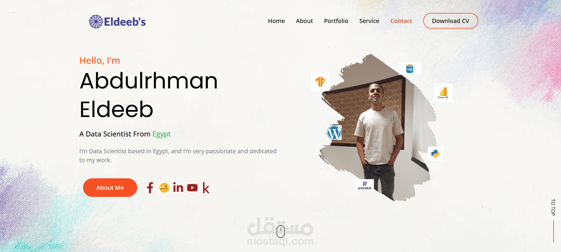 موقع شخصي portfolio