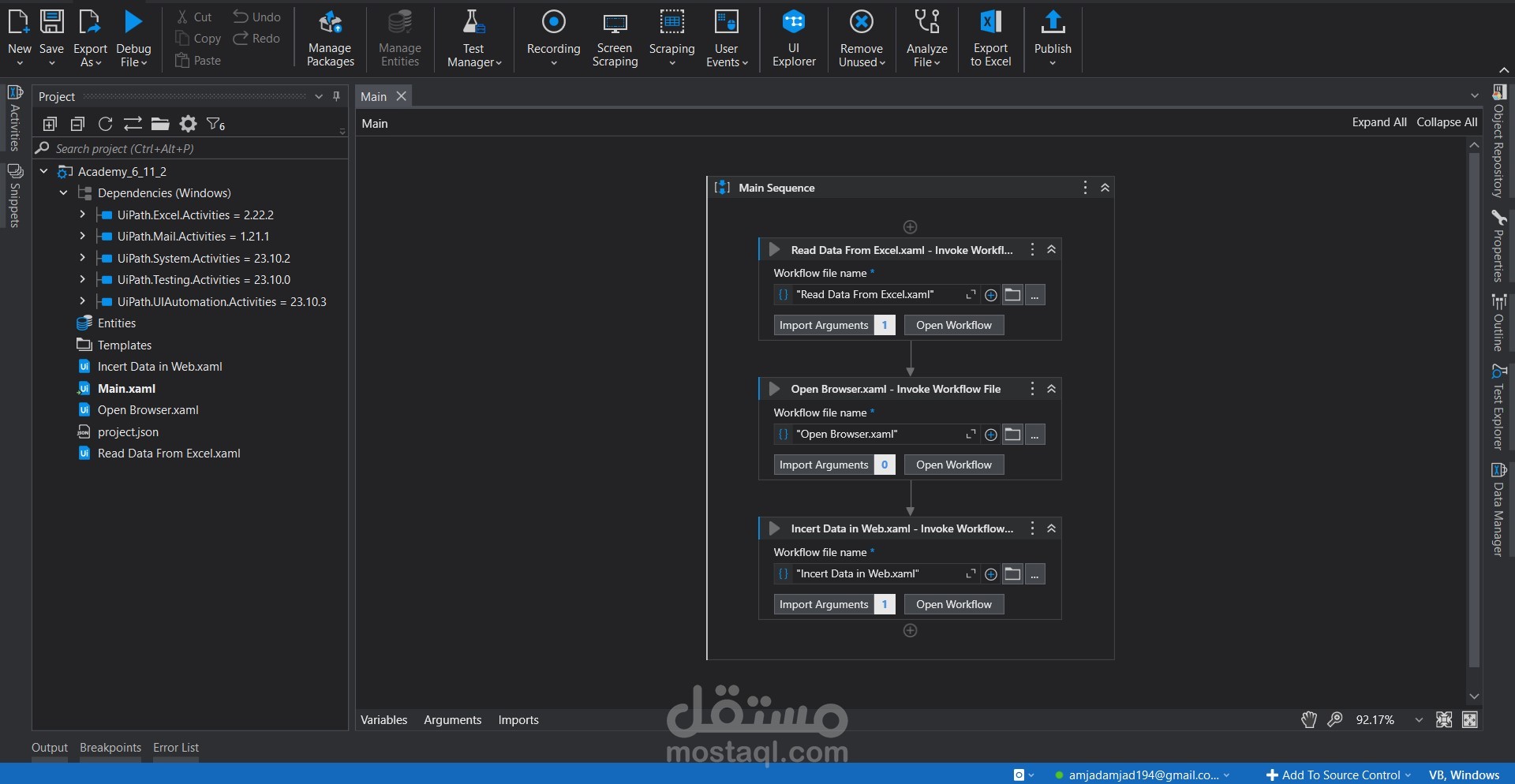Data Entry from Excel to website