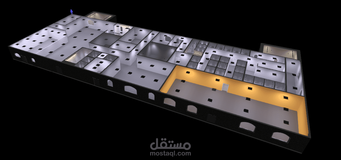 عمل مبني اداري باستخدام ال dialux evo