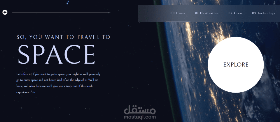space tourism website - Frontend Mentor Challenge