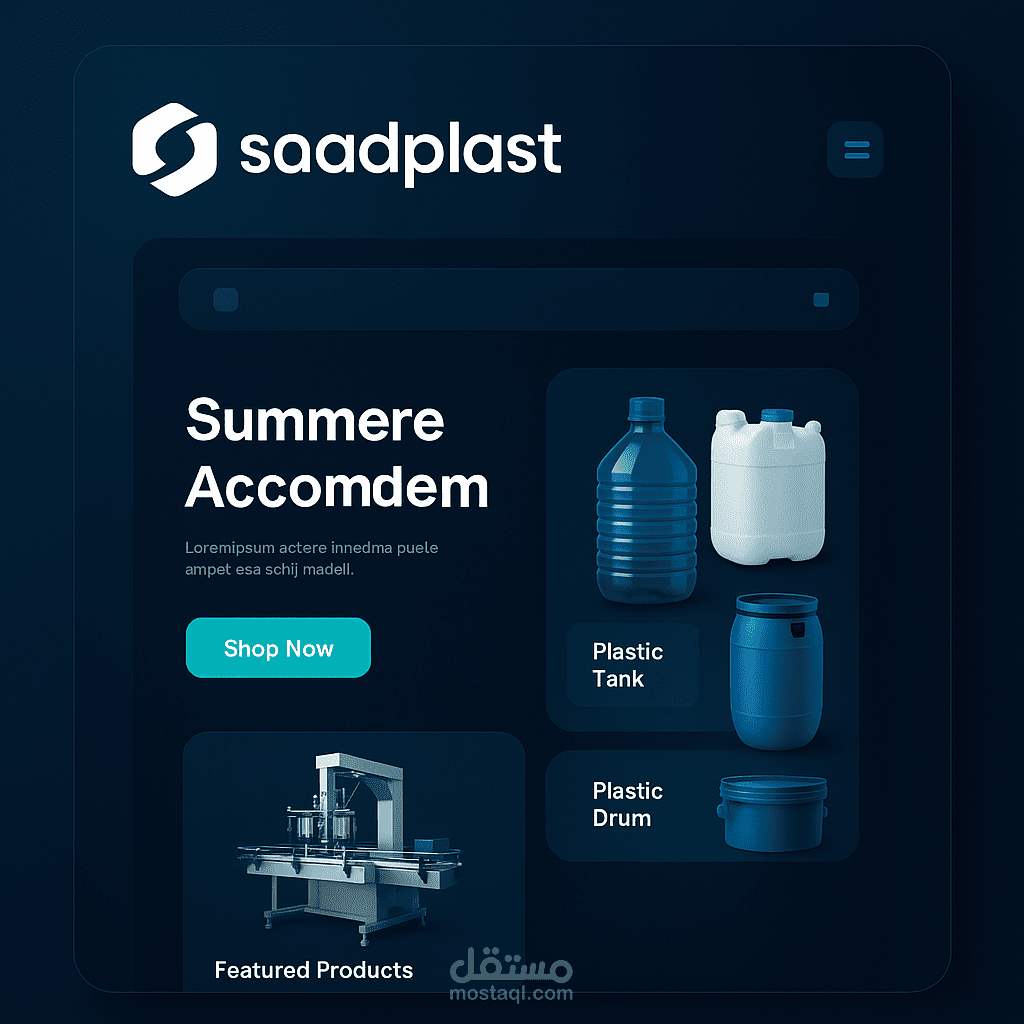 SaadPlast متجر العبوات البلاستيكية المتكامل