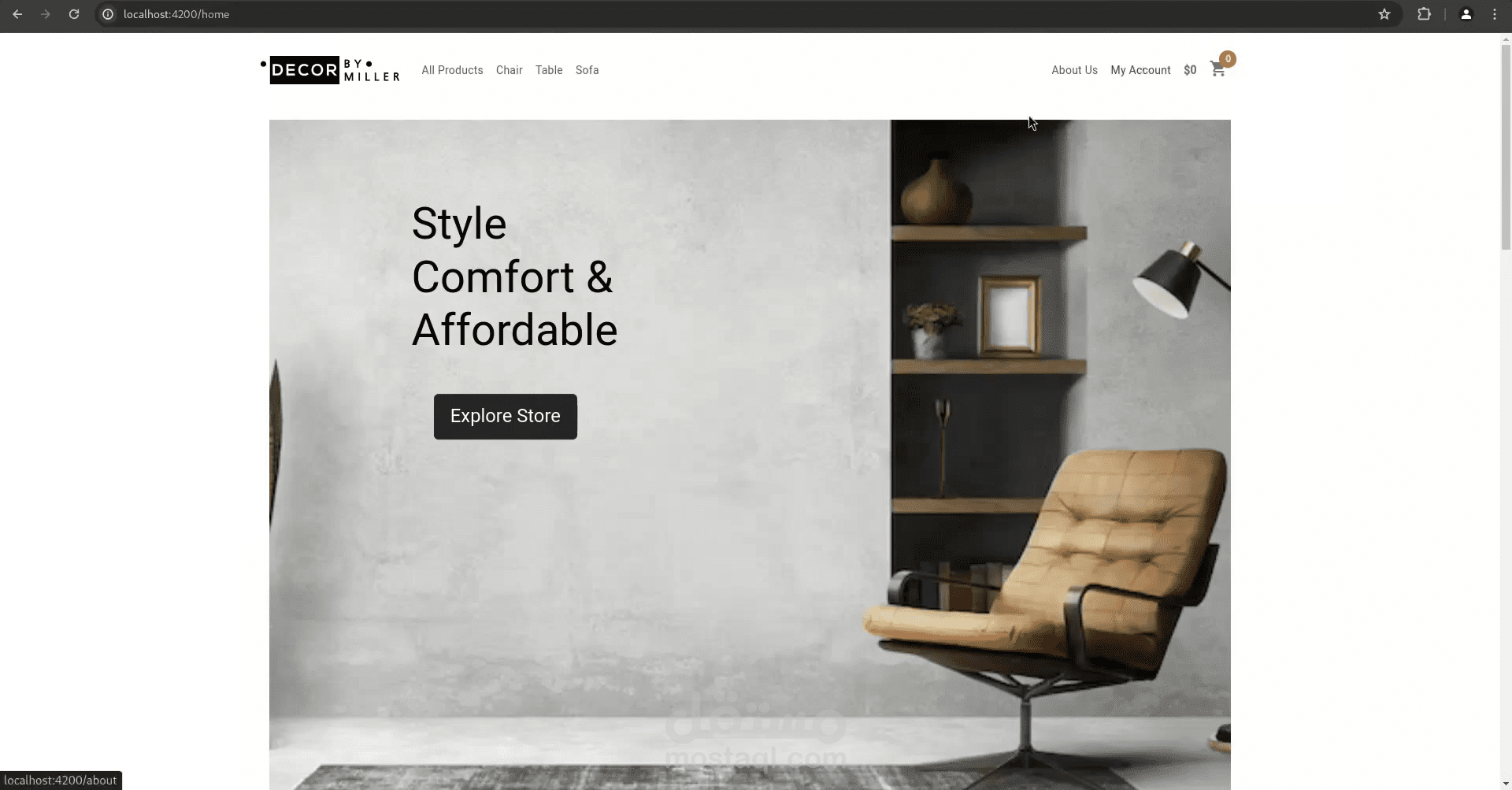 Online E-commerce Furniture Store