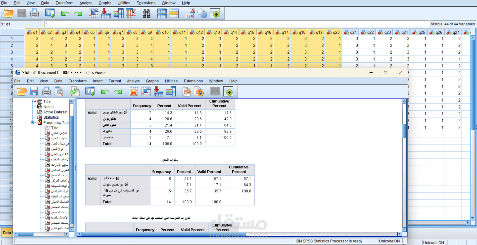 تحليل spss