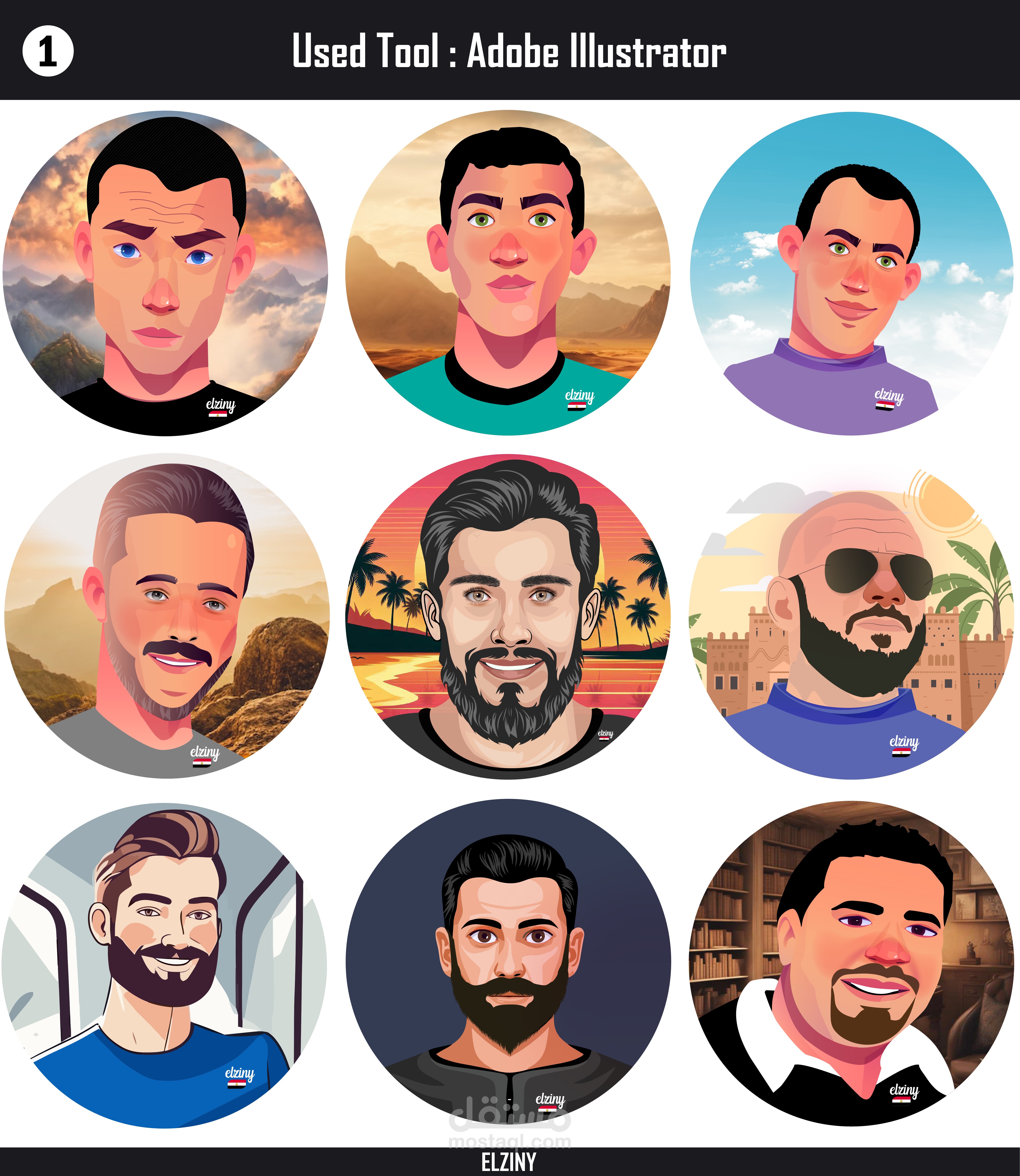 character face vector illustration