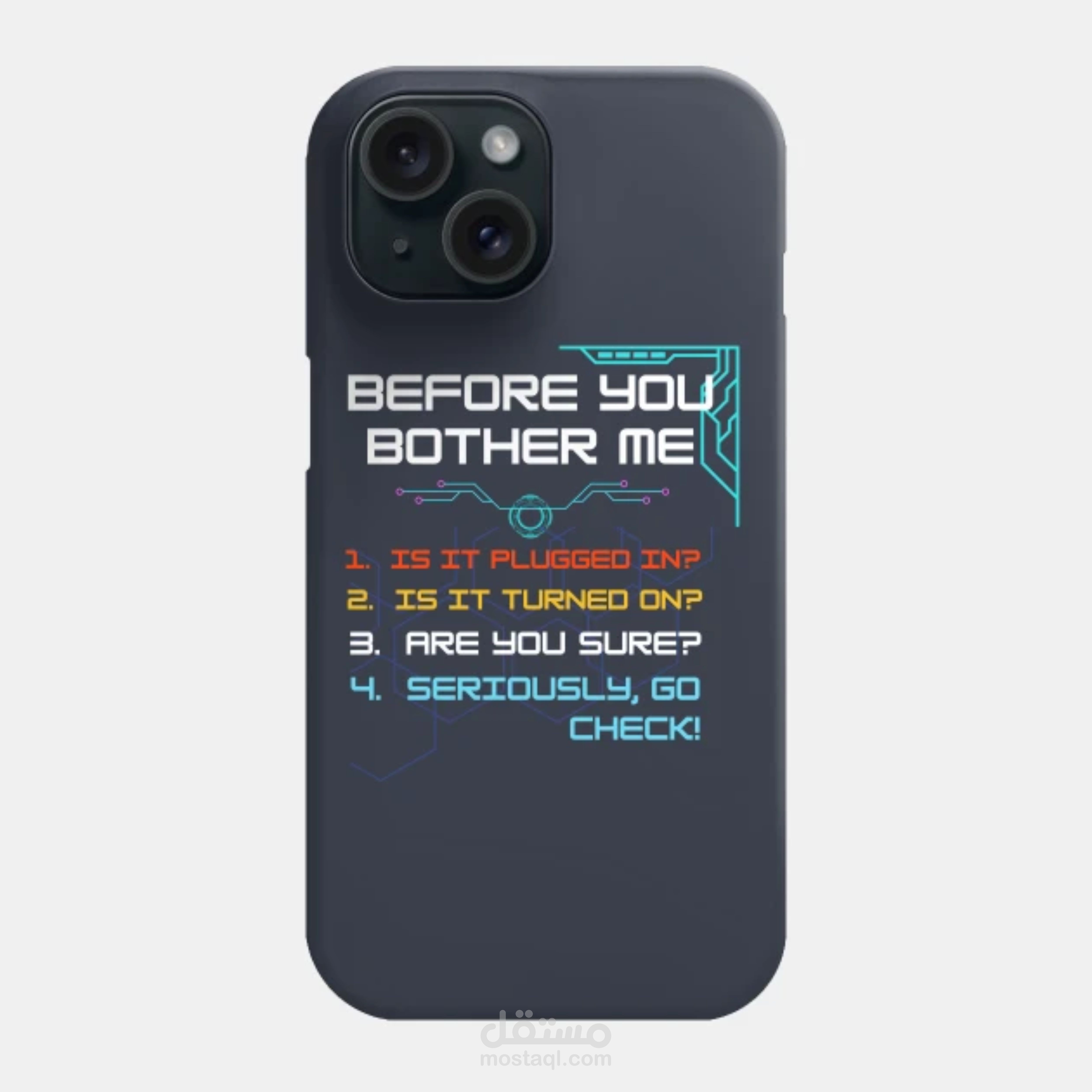 تصميم إبداعي لموظفي الدعم الفني لشركات الاتصالات Before you bother me