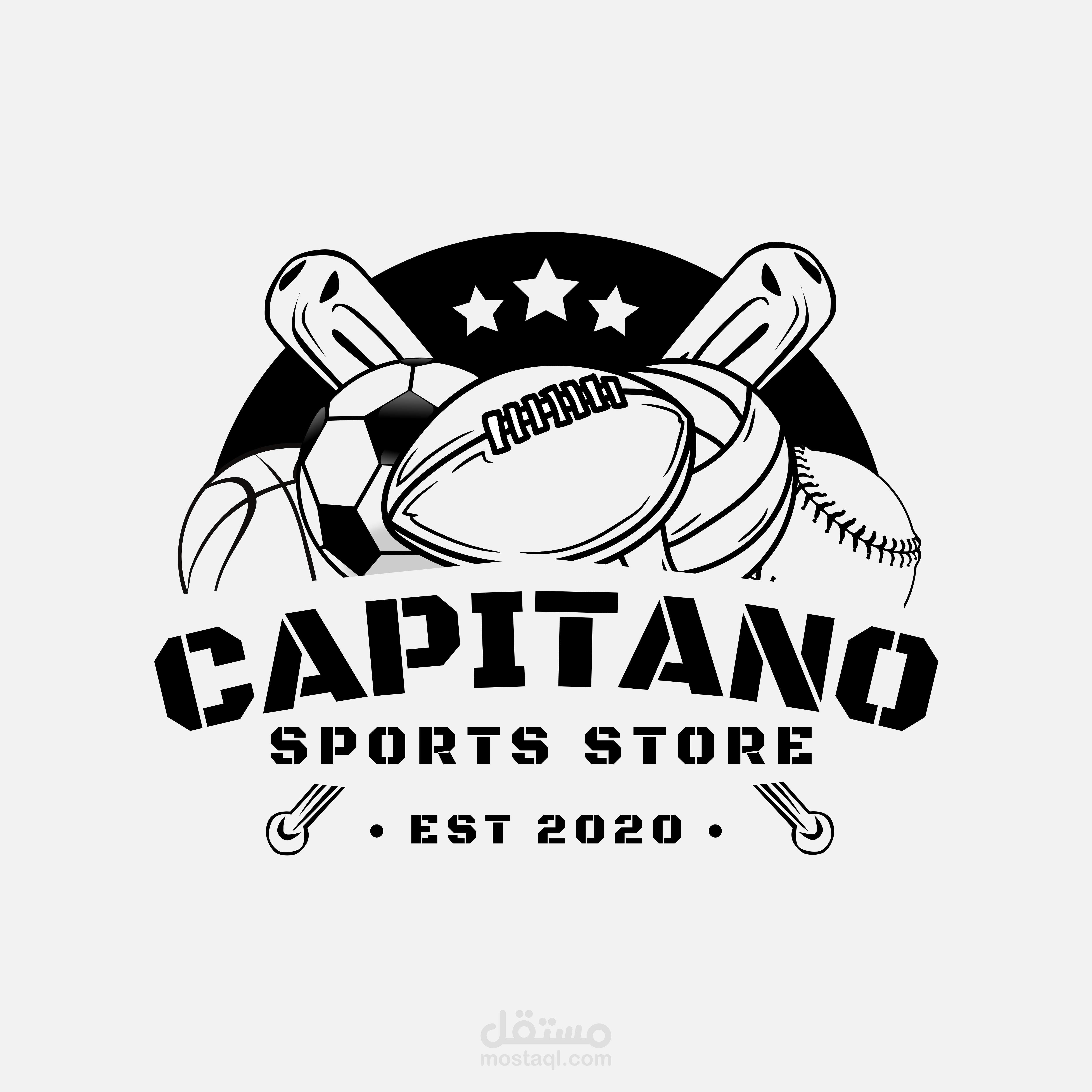 شعار متجر كابيتانو للمستلزمات والأجهزة الرياضية Capitano Store Logo