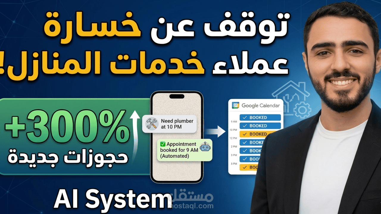 نظام ذكي لجذب العملاء وحجز المواعيد تلقائيًا لشركات الخدمات المنزلية