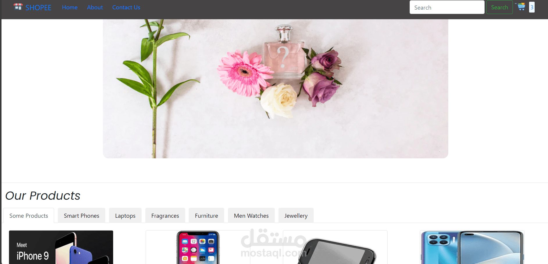 Simple front-end E-Commerce website