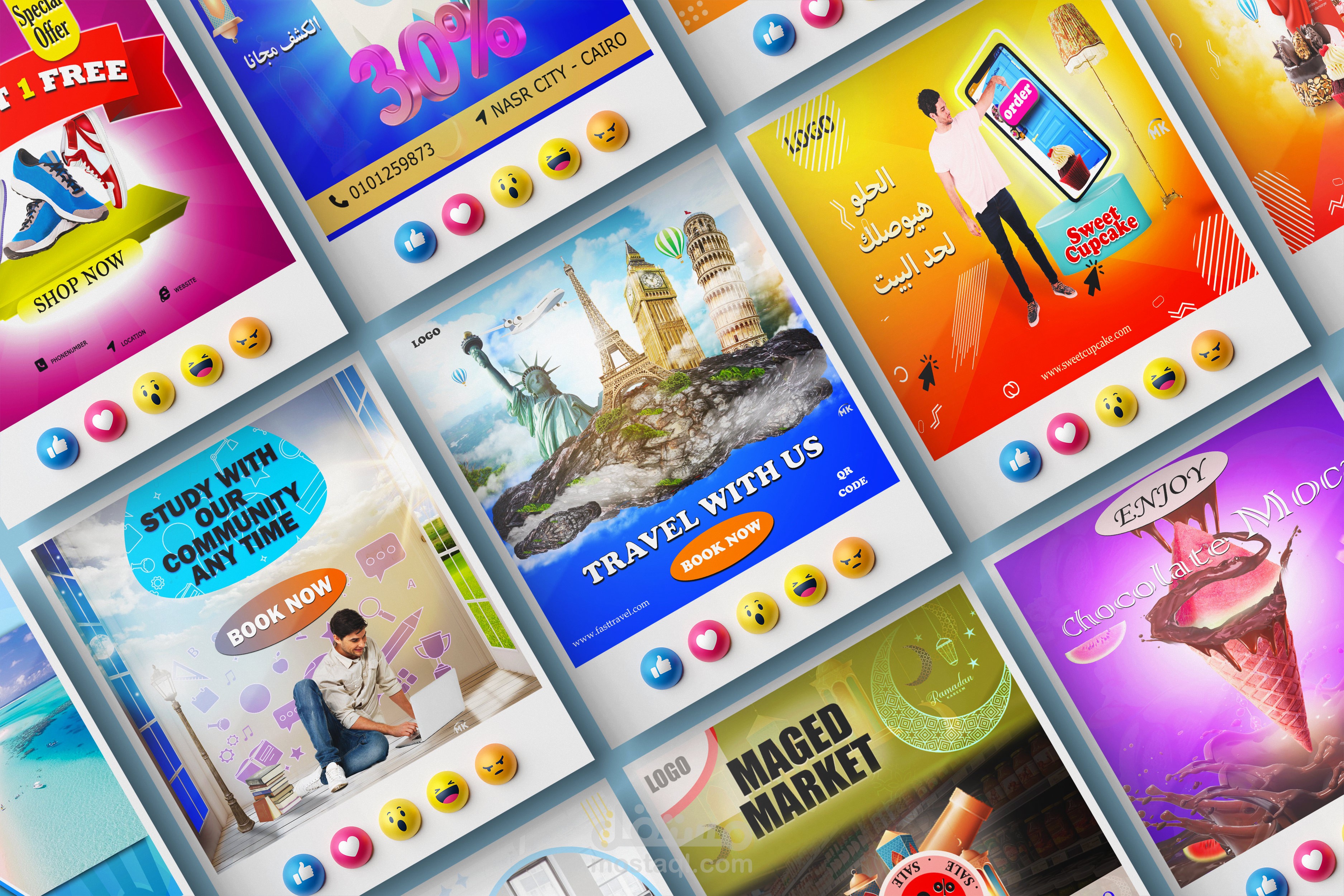 تصميم بوسترات السوشيال ميديا