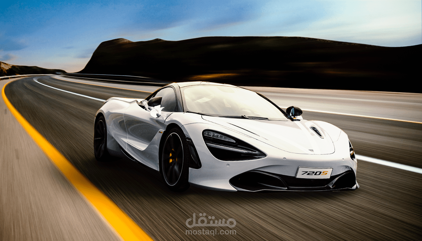 تصميم صورة مصغره لإعلان سيارات | McLaren 720S