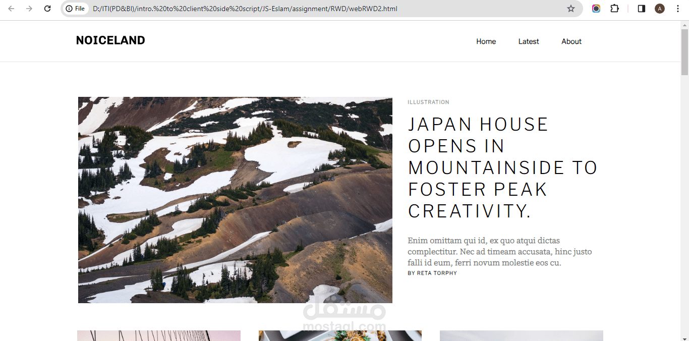 Responsive Web Page