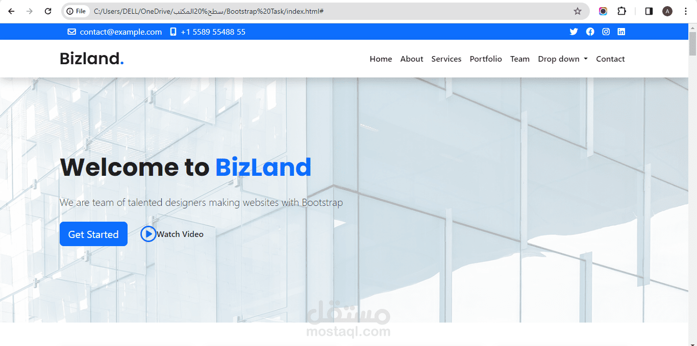 Bootstrap Web Page