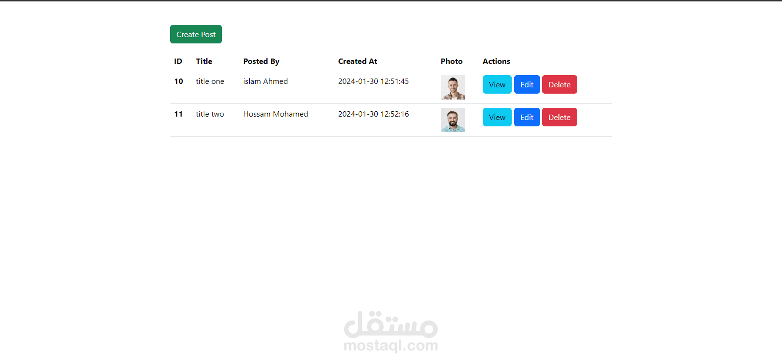 Posts Web App