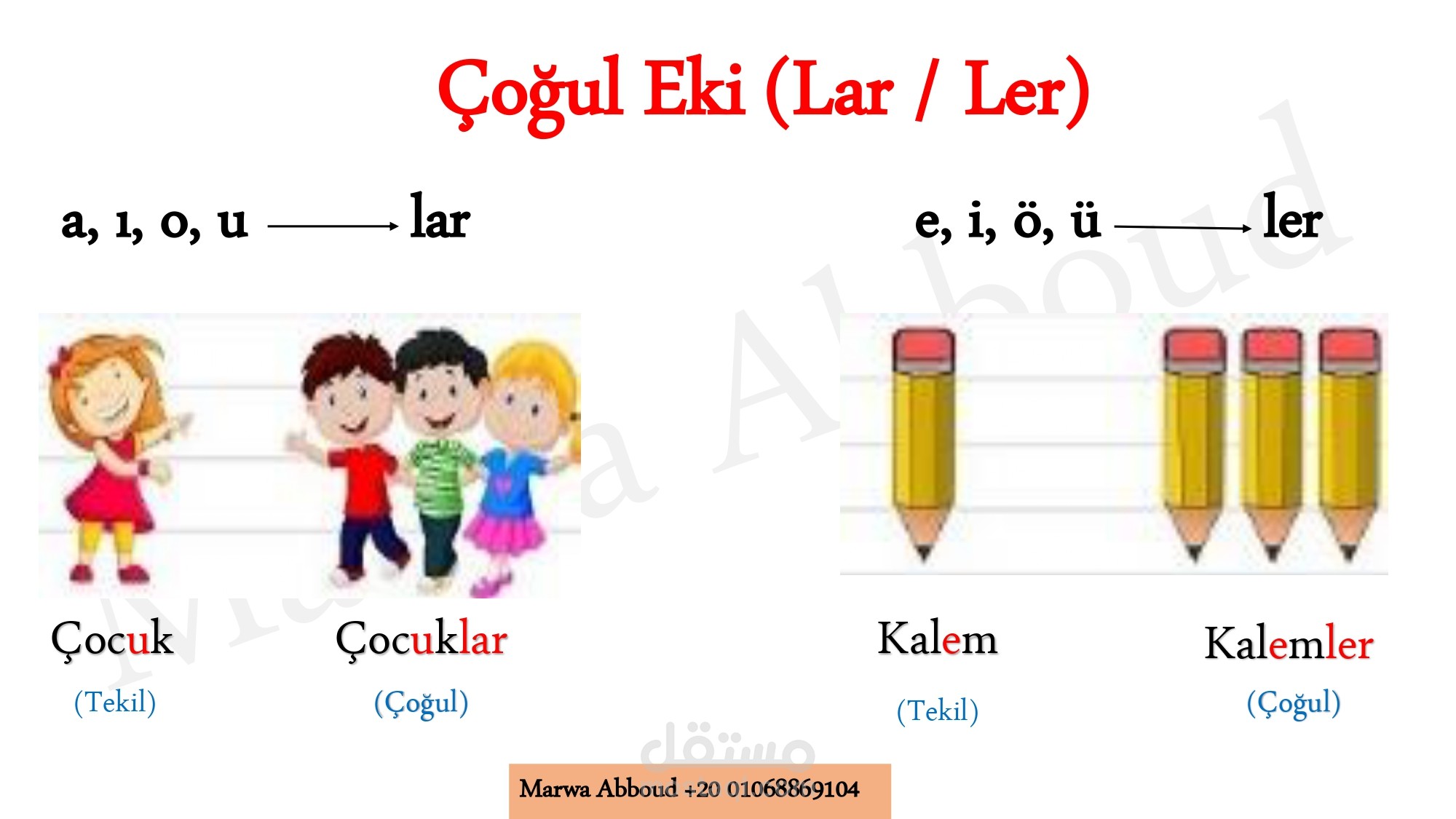 لاحقة الجمع فى اللغة التركية