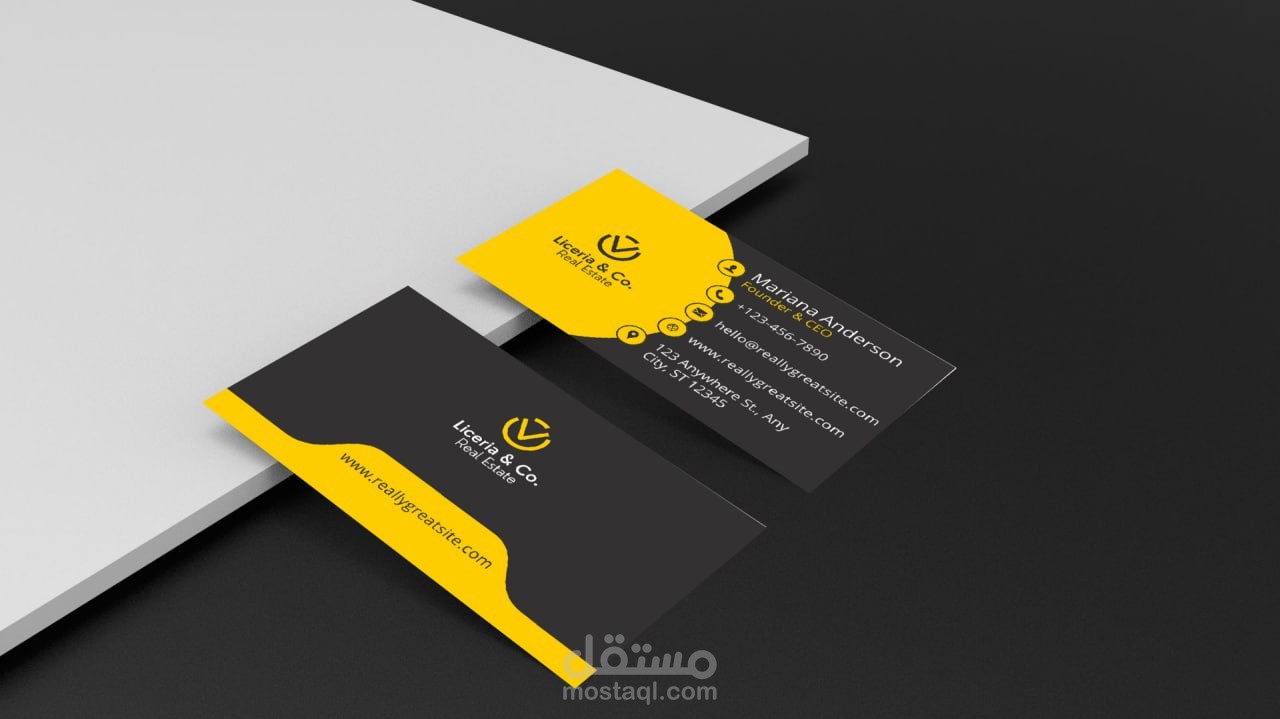 تصميم بطاقه عمل