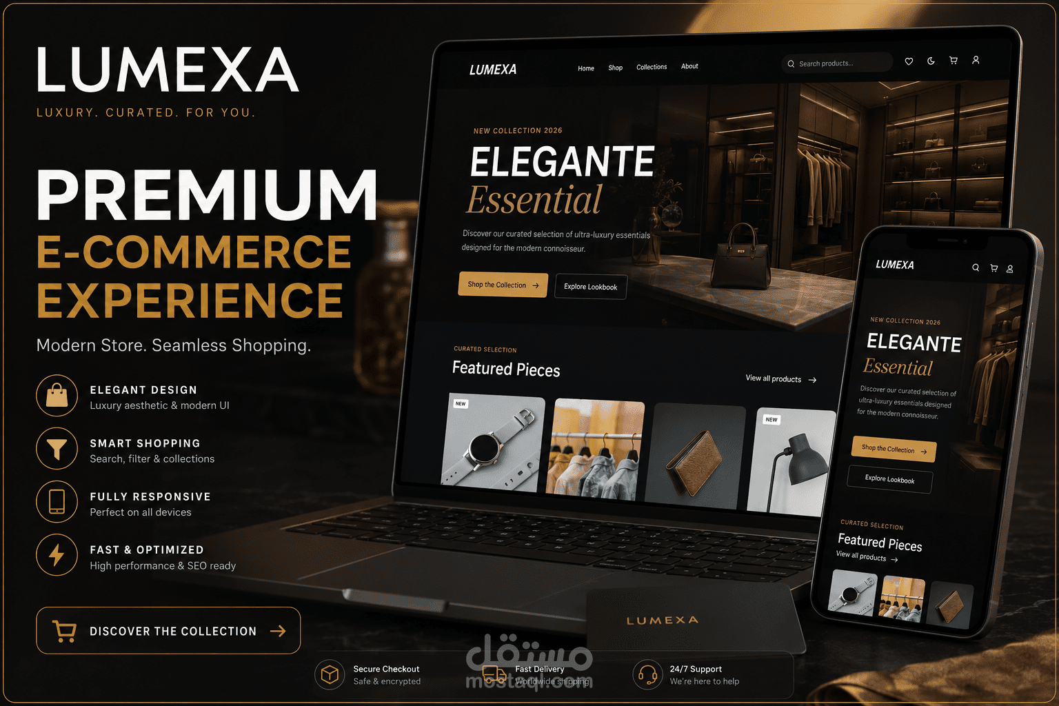 Lumexa Store | متجر إلكتروني فاخر بتصميم عصري ومتجاوب