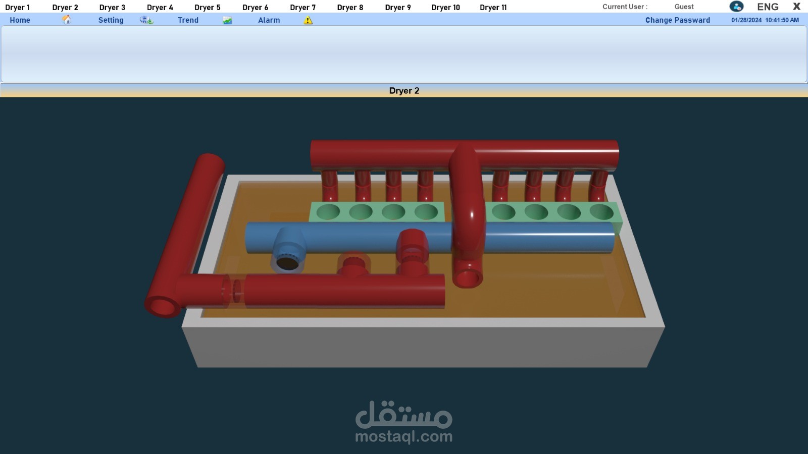 برنامج التحكم والتصميم لمجففات مادة الفخار: تحسين عمليات التجفيف ورسم كيرفات متقدمة باستخدام 3D Max