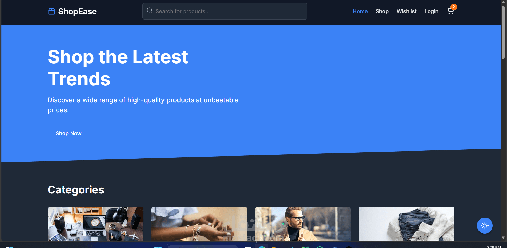 متجر إلكتروني عصري ومتجاوب باستخدام Bootstrap