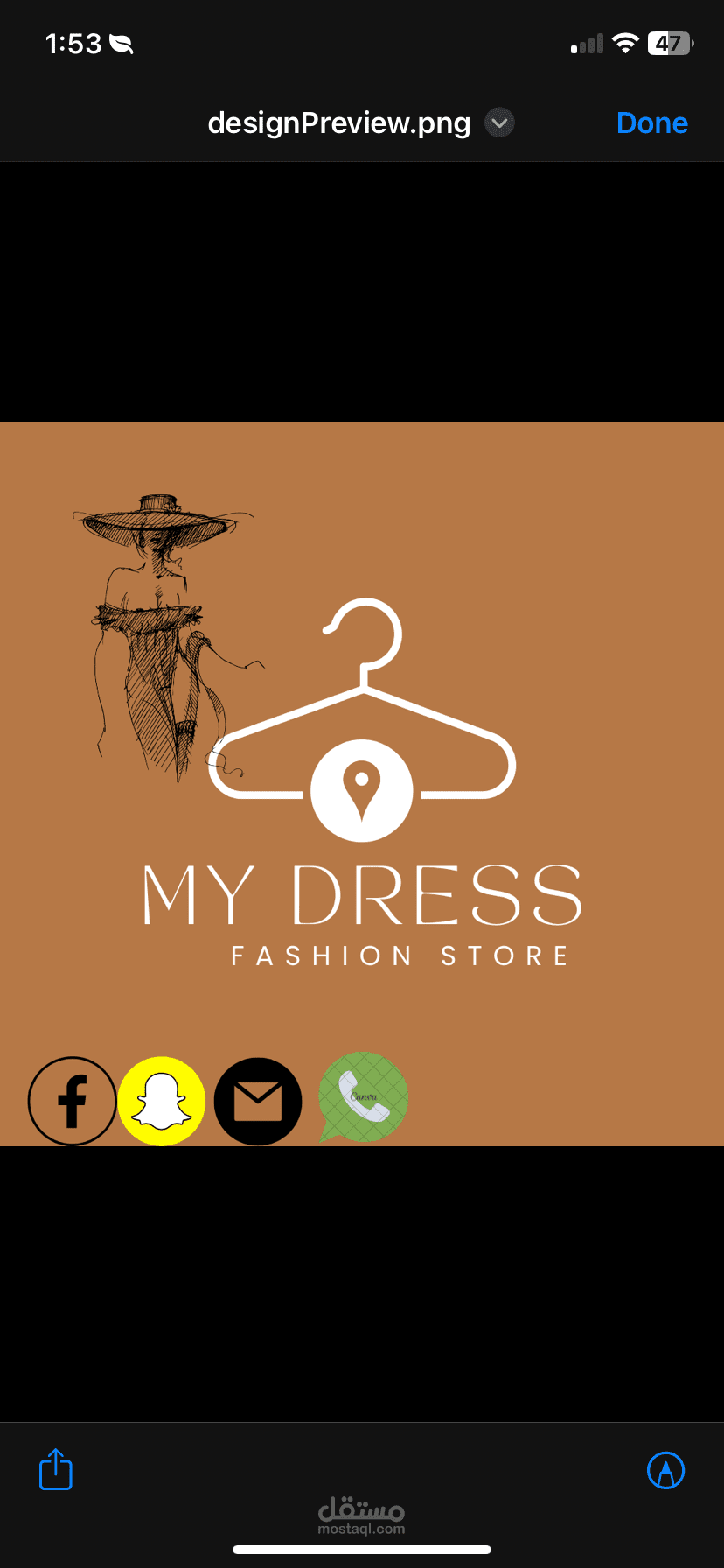 تصميم لوجو خاص بالسوشيال ميديا وبيزنس كارد