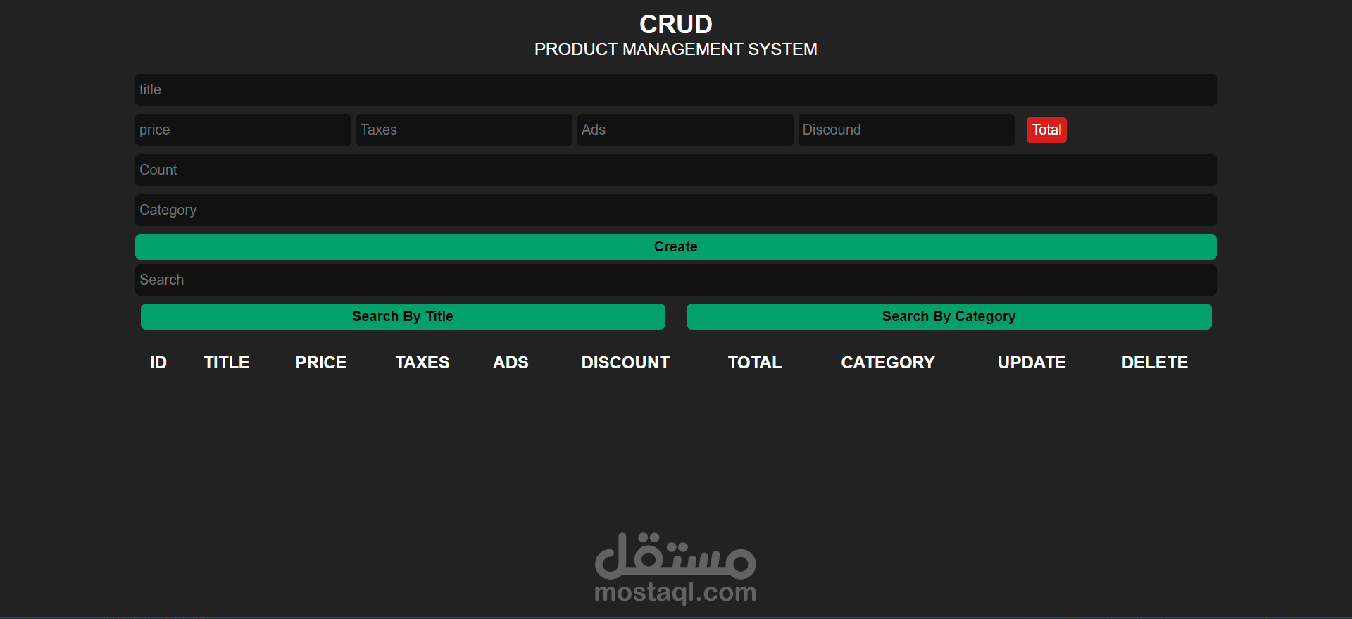 CRUDS SYSTEM