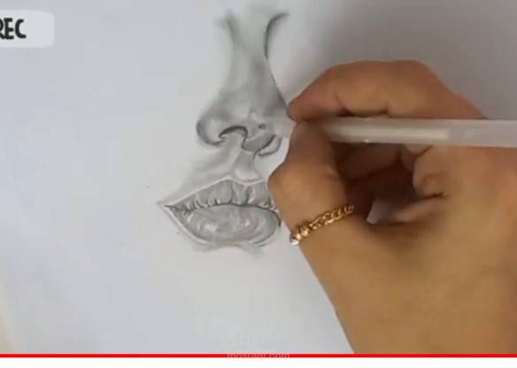 تدريب على رسم الفم والأنف