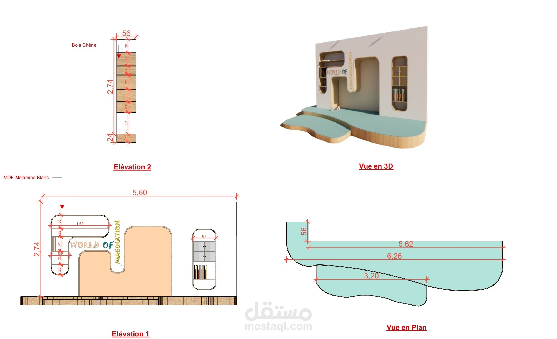 تفاصيل هندسية للأثاث والديكورات