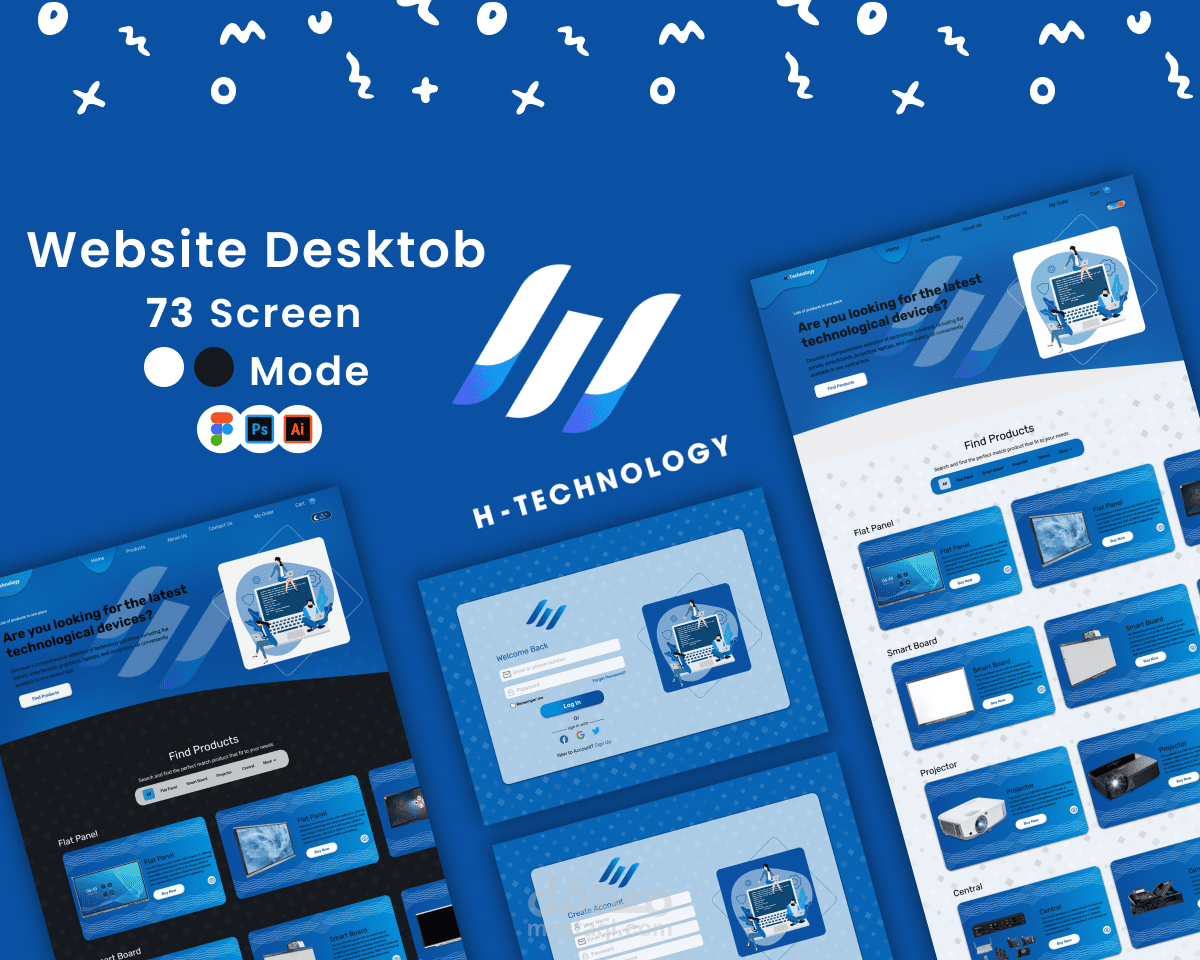 H-Technology Website Desktop (White+Dark)Mode